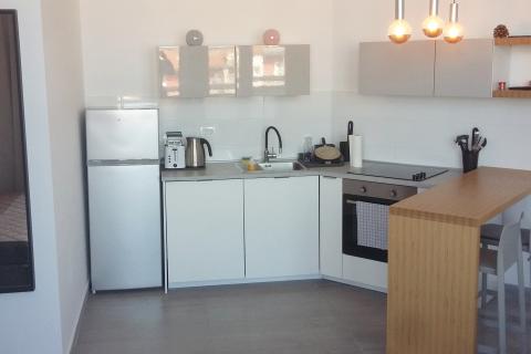 Istra, Umag centar - penthouse apartman, terasa, pogled na more