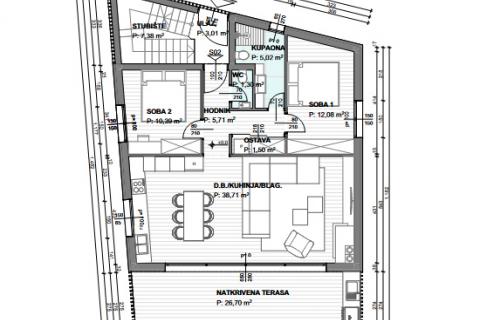 OTOK KRK-GRAD KRK luksuzan apatrman na prvom katu ,100 metara do mora
