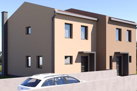 Istra, Buje okolica, dvojna kuća u izgradnji