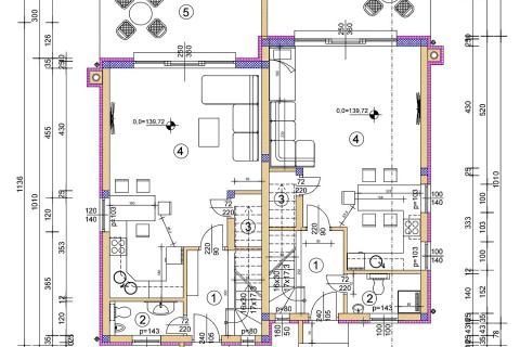 Istra, Buje okolica, dvojna kuća u izgradnji