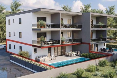 Istra,Novigrad-Stan u prizemlju s bazenom