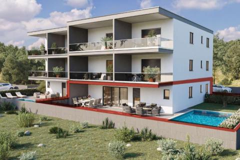 Istra,Novigrad Novoizgrađeni stan s bazenom