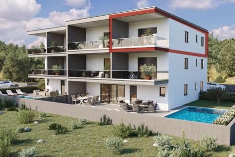 Istra,Novigrad-Dvosobni stan,novogradnja,pogled more