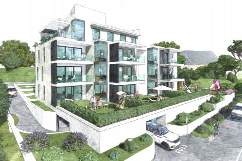 Istra, Buje - stan prizemlje novogradnja, vrt, garaža, lift