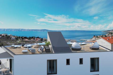 Novi Vinodolski,Klenovica-penthouse u novogradnji 100m od mora