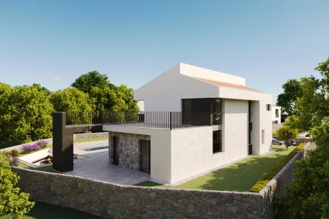 OTOK KRK, MALINSKA moderna villa sa okućnicom i bazenom