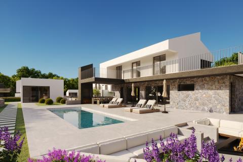 OTOK KRK, MALINSKA moderna villa sa okućnicom i bazenom