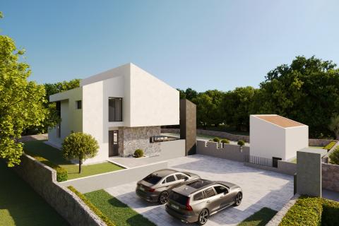 OTOK KRK, MALINSKA moderna villa sa okućnicom i bazenom