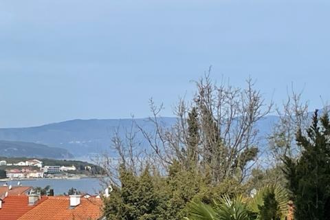 Insel Krk, Malinska, Wohnung mit Meerblick, Erdgeschoss, Parkplatz