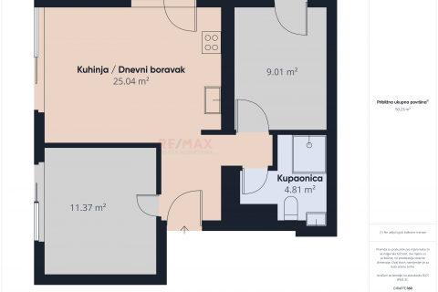 Istra,Medulin-dvosobni stan u novogradnji,150m od plaže