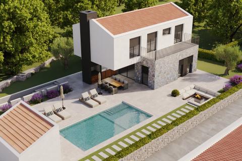 OTOK KRK, MALINSKA moderna villa sa okućnicom i bazenom