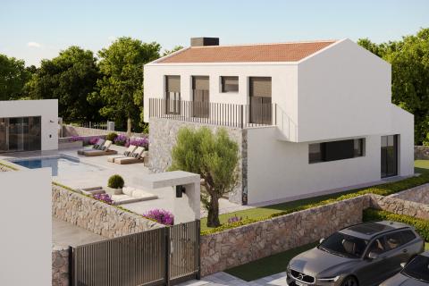 OTOK KRK, MALINSKA moderna villa sa okućnicom i bazenom