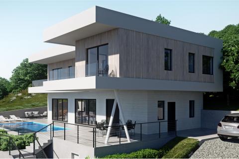 OPATIJA,KOLAVIĆI- teren s građevinskom dozvolom, plaćenim komunalijama i pogledom na more