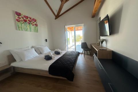 Višnjan, nova kamena vila sa bazenom i velikom okućnicom