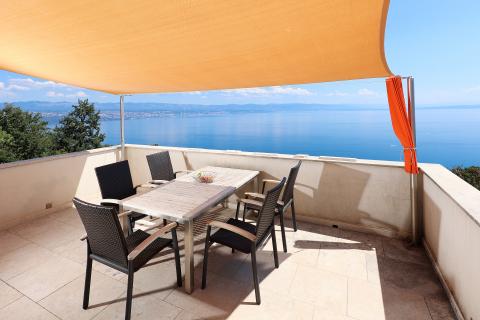 OPATIJA,LIGANJ- penthouse s bazenom, okućnicom, pogledom na more