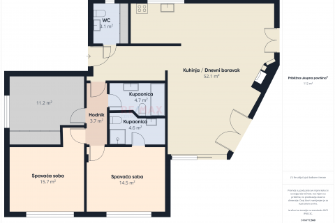 Wohnung Srebrnjak, Maksimir, 120m2