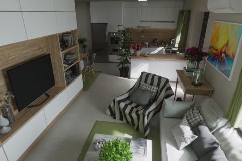 Istra, Poreč-dvosobni stan u novogradnji s pogledom na more i bazenom