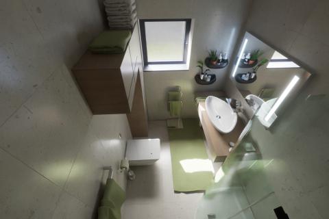 Istra, Poreč-dvosobni stan u novogradnji s pogledom na more i bazenom