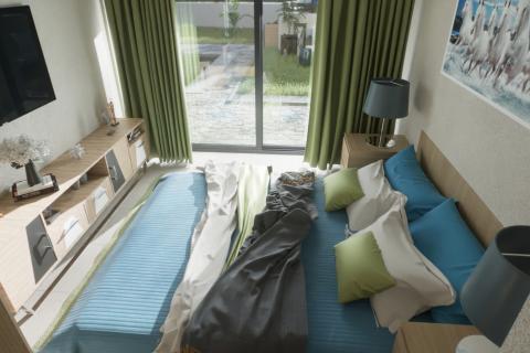 Istra, Poreč-dvosobni stan u novogradnji s pogledom na more i bazenom