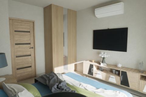 Istra, Poreč-dvosobni stan u novogradnji s pogledom na more i bazenom