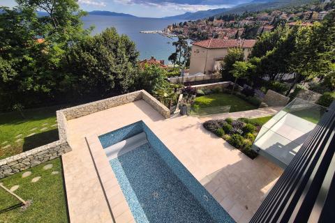 OPATIJA,VOLOSKO- NOVOGRADNJA, stan s bazenom i pogledom na more