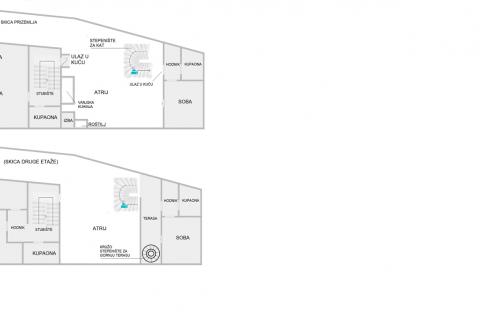 Novi Vinodolski, kuća s 4 sobe i unutarnjim dvorištem