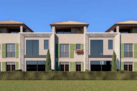 Poreč- okolica, rustikalna kuća u nizu, novogradnja