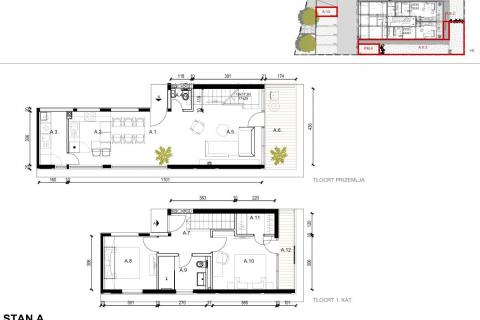 Two-level, two-bedroom apartment in Rovinj