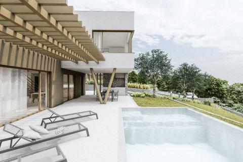 Novi Vinodolski,Jakov polje- građevinski teren sa projektom i predivnim pogledom