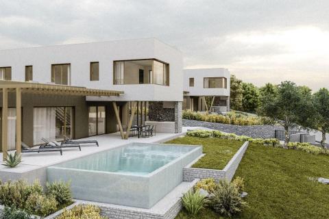 Novi Vinodolski,Jakov polje- građevinski teren sa projektom i predivnim pogledom