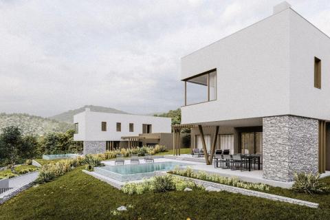 Novi Vinodolski,Jakov polje- građevinski teren sa projektom i predivnim pogledom