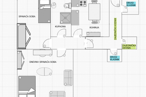 Квартира/Апартамент Centar, Rijeka, 72,13m2