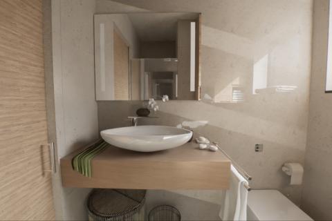 Istra, Poreč-dvoetažni stan u novogradnji s pogledom na more 