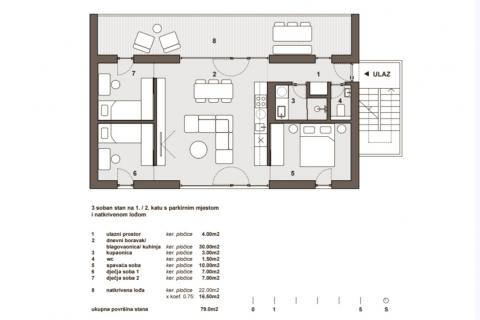 Wohnung Umag, 82,25m2