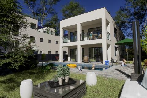 Istra, Poreč-dvoetažni stan u novogradnji s pogledom na more 