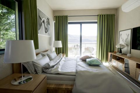 Istra, Poreč-dvoetažni stan u novogradnji s pogledom na more 