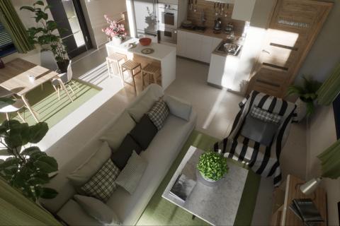 Istra, Poreč-dvoetažni stan u novogradnji s pogledom na more 