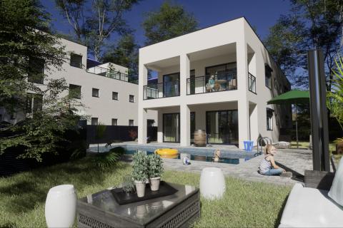 Istra, Poreč-dvoetažni stan u novogradnji s pogledom na more 