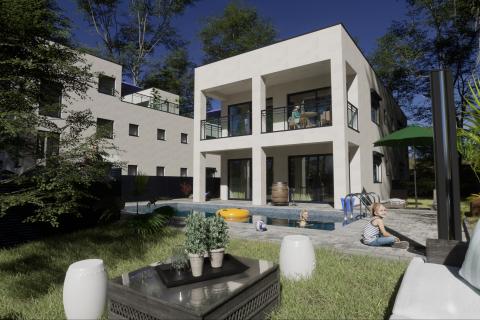 Istra, Poreč-dvoetažni stan u novogradnji s pogledom na more 