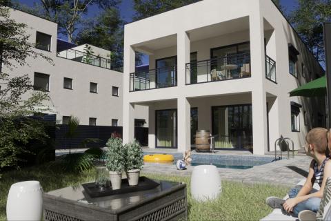 Istra, Poreč-dvoetažni stan u novogradnji s pogledom na more 