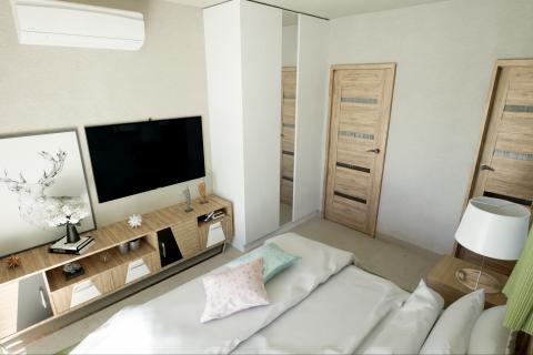 Istra, Poreč-dvoetažni stan u novogradnji s pogledom na more 