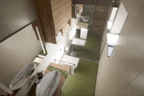 Istra, Poreč-dvoetažni stan u novogradnji s pogledom na more 