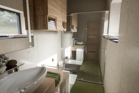 Istra, Poreč-dvoetažni stan u novogradnji s pogledom na more 