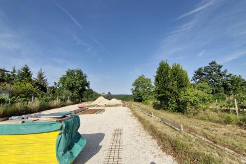 Istra, Žminj- građevinsko zemljište s građevinskom dozvolom, 1351m2