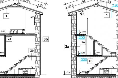 Istra, Buje, Krasica - kamena kuća u rekonstrukciji, pogled na more