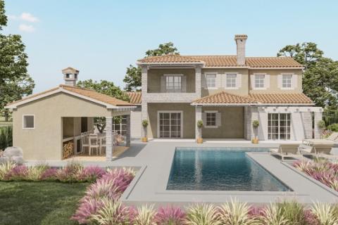 Poreč-okolica, luksuzna obiteljska vila sa pogledom na more