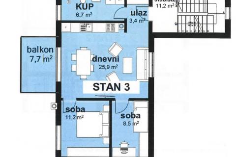 Istra, Poreč- Tar dvosobni stan u novogradnji