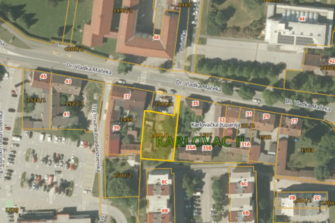 Земельный участок строительного назначения Dubovac, Karlovac, 735m2