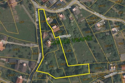 Stavbno zemljišče Gornje Vrapče, Črnomerec, 4.459m2
