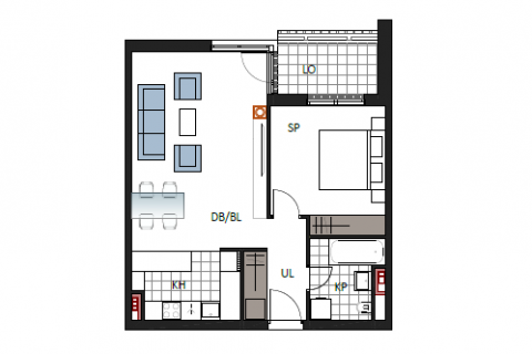 Appartamento Delnice, 58,14m2